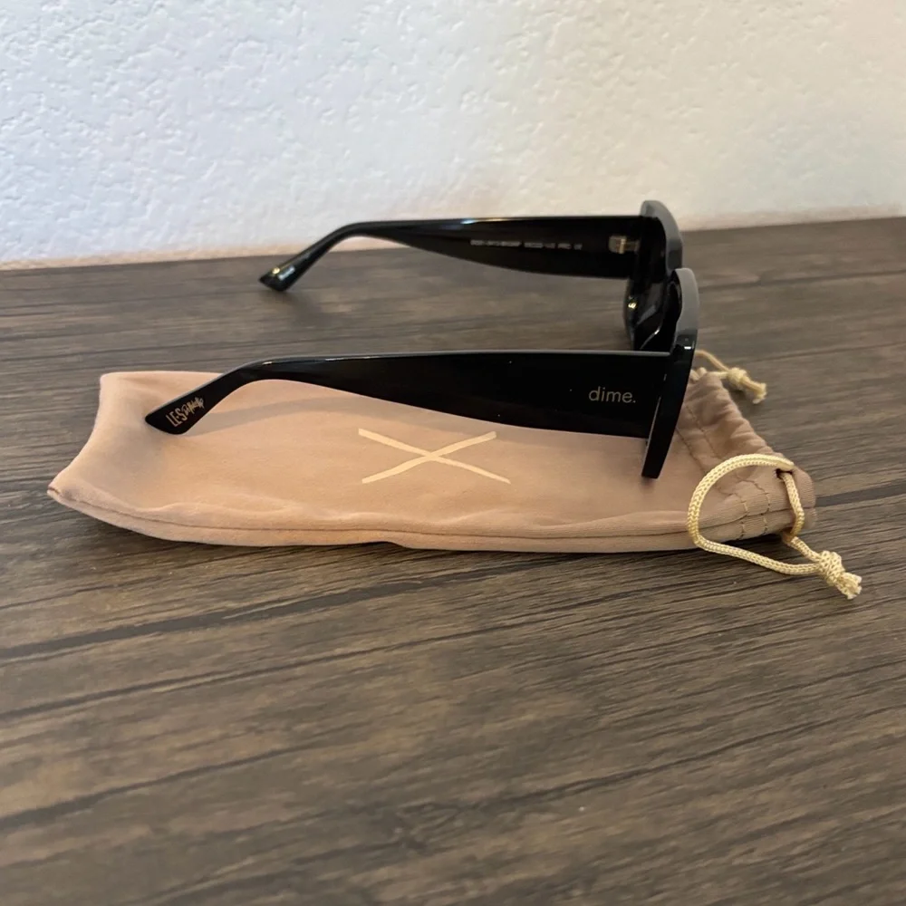 Black Oversized Square Sunglasses - Unbranded